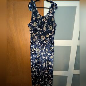 Velvet Floral Jumpsuit